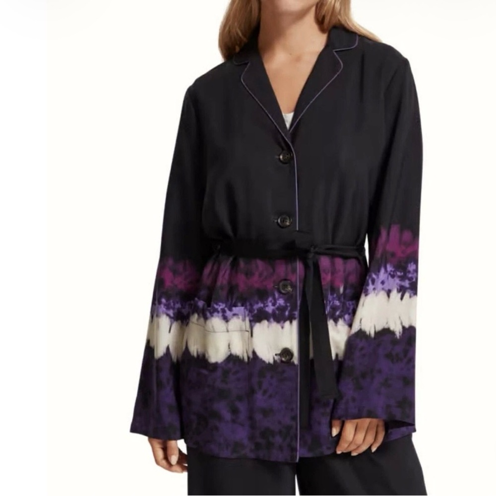 Scotch and Soda Dip Dye Stripe Pajama Blazer